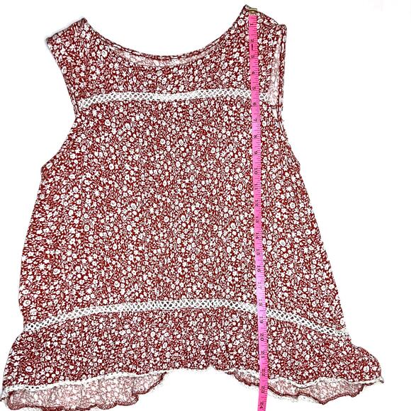 Anthropologie Maeve Quinn Floral Lace Crossover Back Peplum Top Size Small - Picture 12 of 14